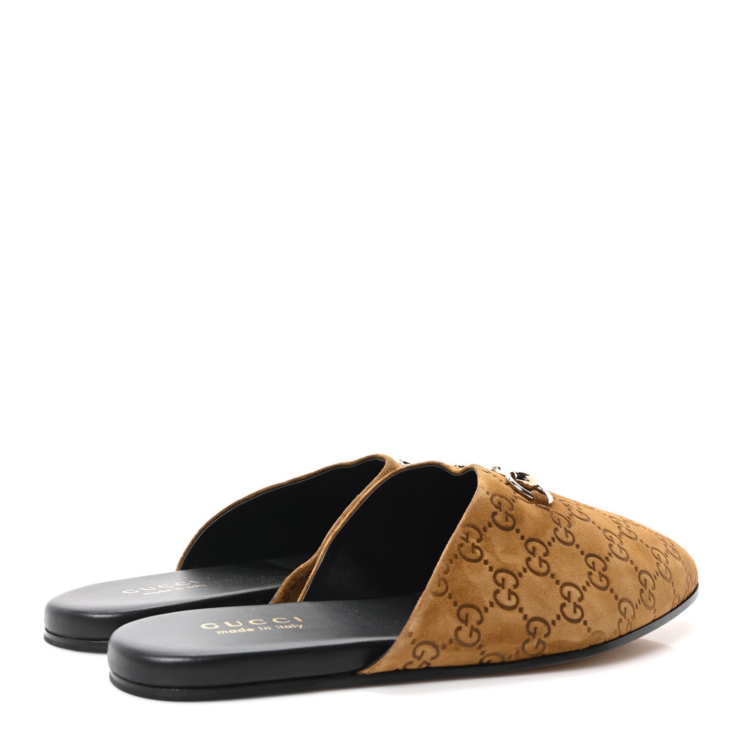 Suede Cachemire Monogram Mens Princetown Slippers 10 Pepper Brown