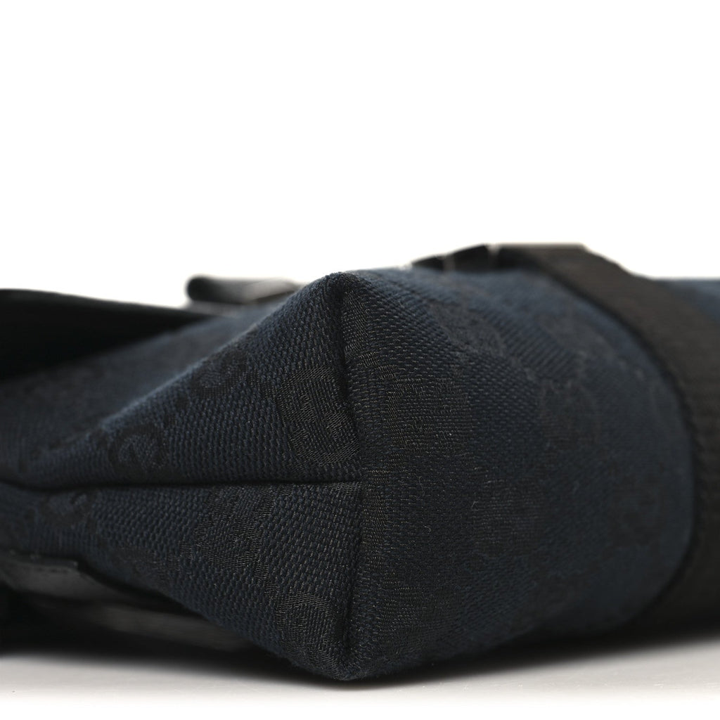 GG Monogram Web Buckle Belt Bag Black