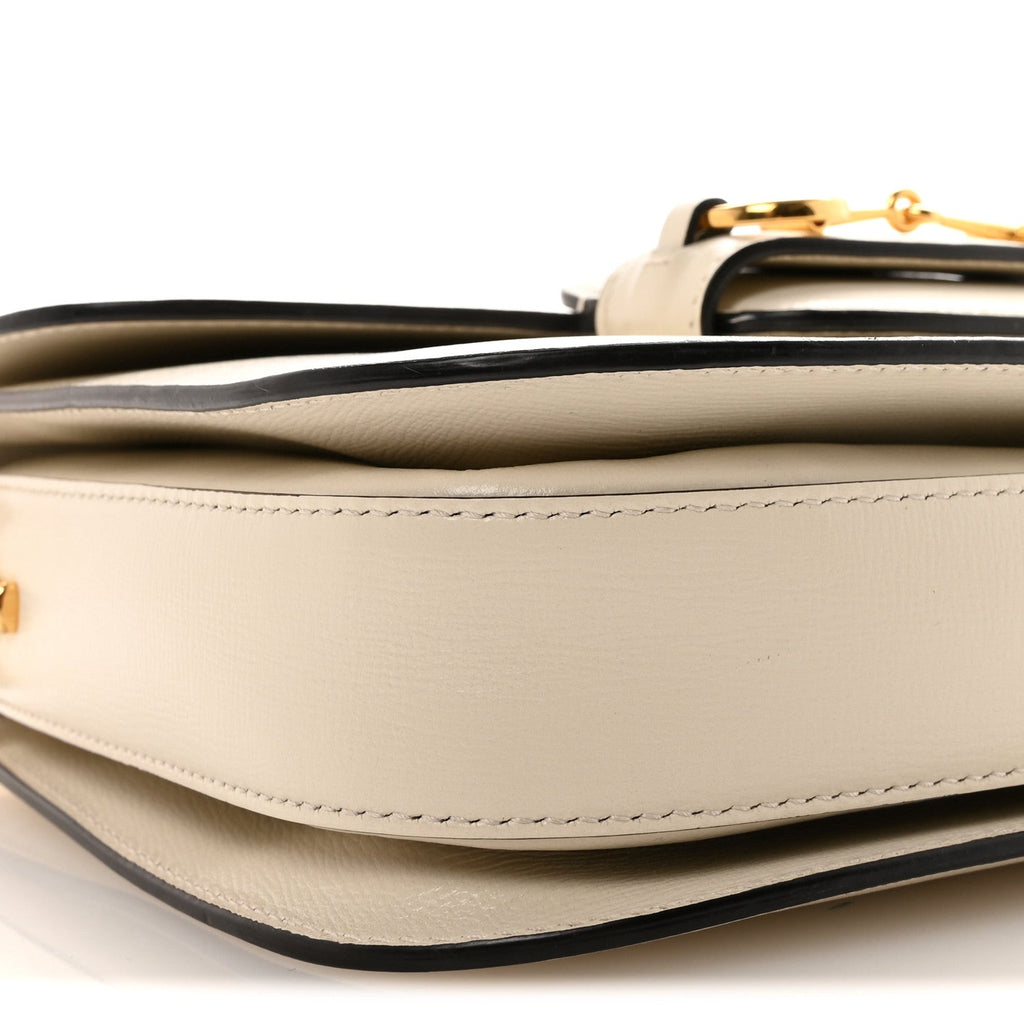 Azalea Calfskin Horsebit 1955 Shoulder Bag Mystic White