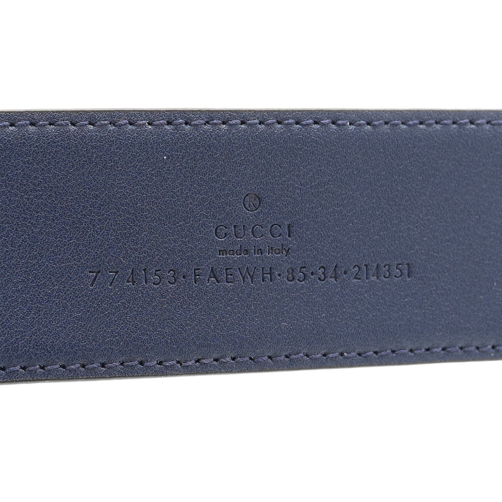 Interlocking Gradient GG Chroma 40mm Belt 85 34 Blue Agata