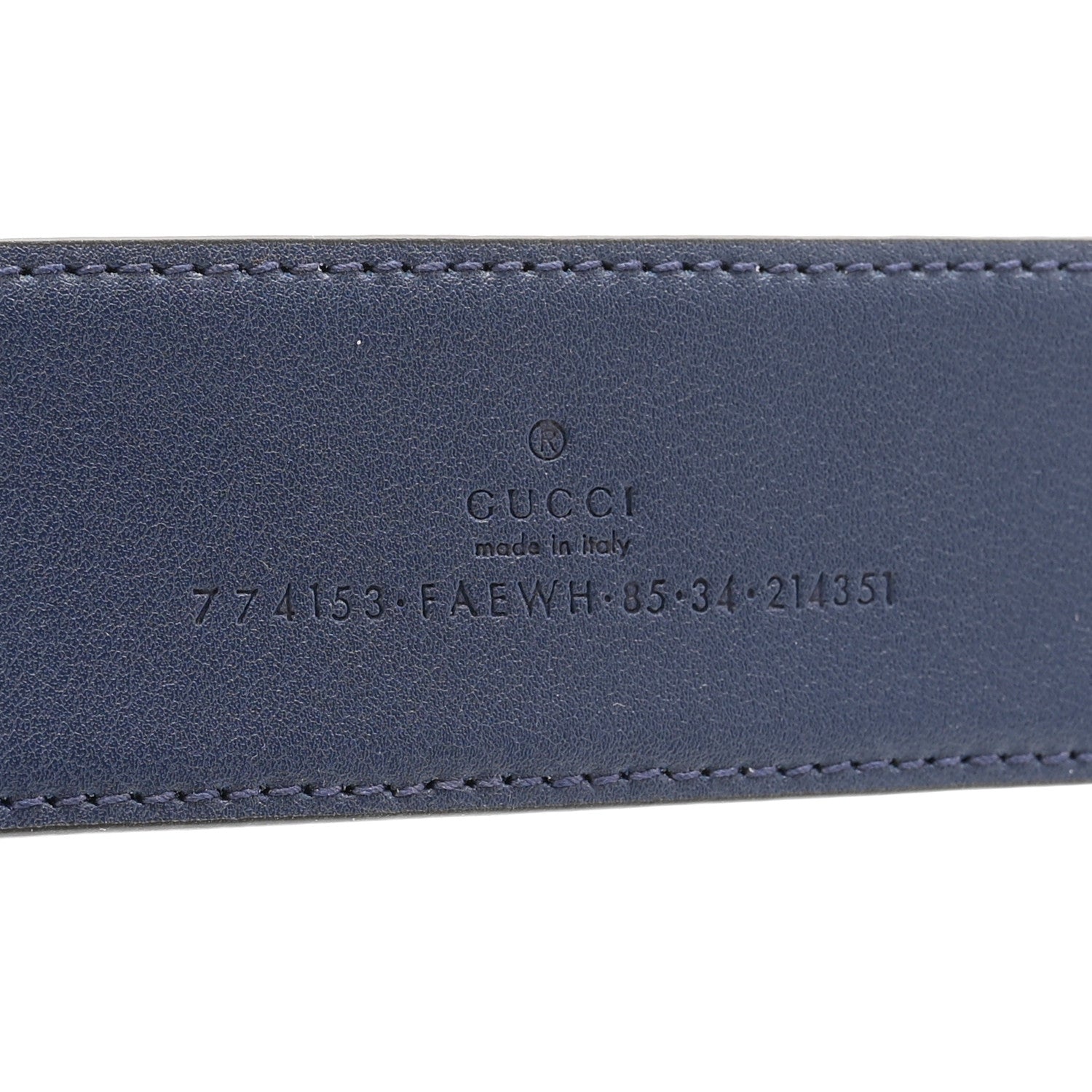 Interlocking Gradient GG Chroma 40mm Belt 85 34 Blue Agata