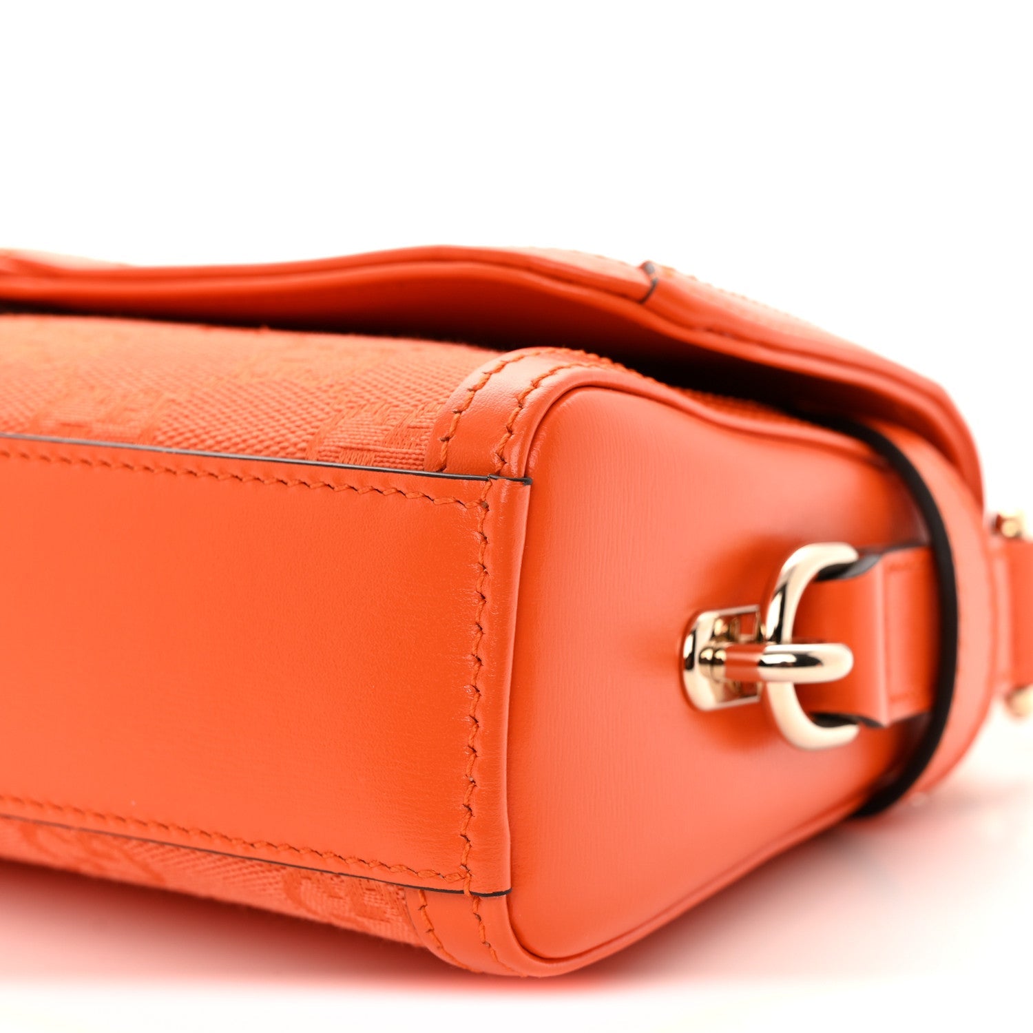 GG Monogram Textured Dollar Calfskin Small Luce Shoulder Bag Orange
