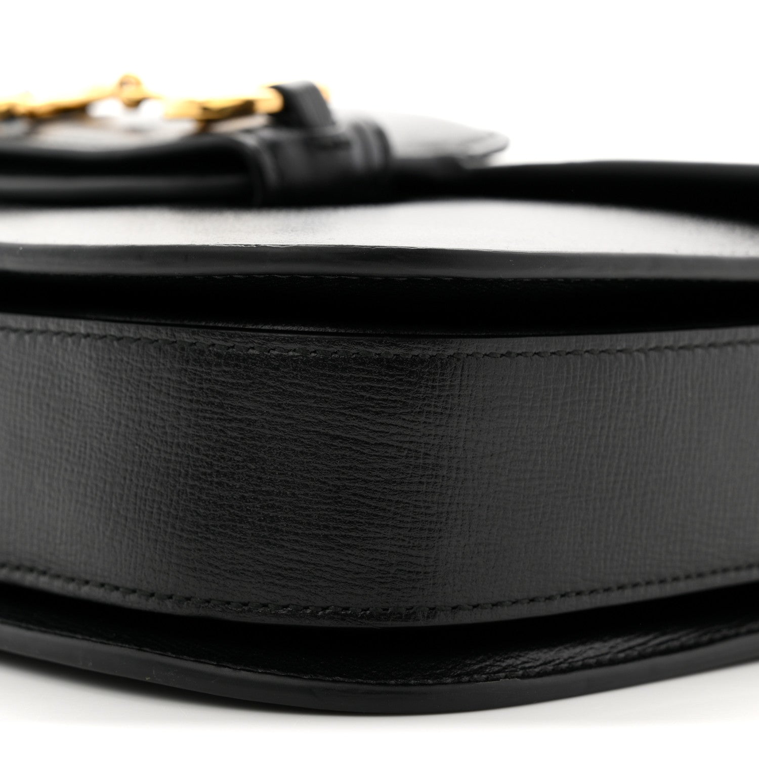 Azalea Calfskin Horsebit 1955 Shoulder Bag Black