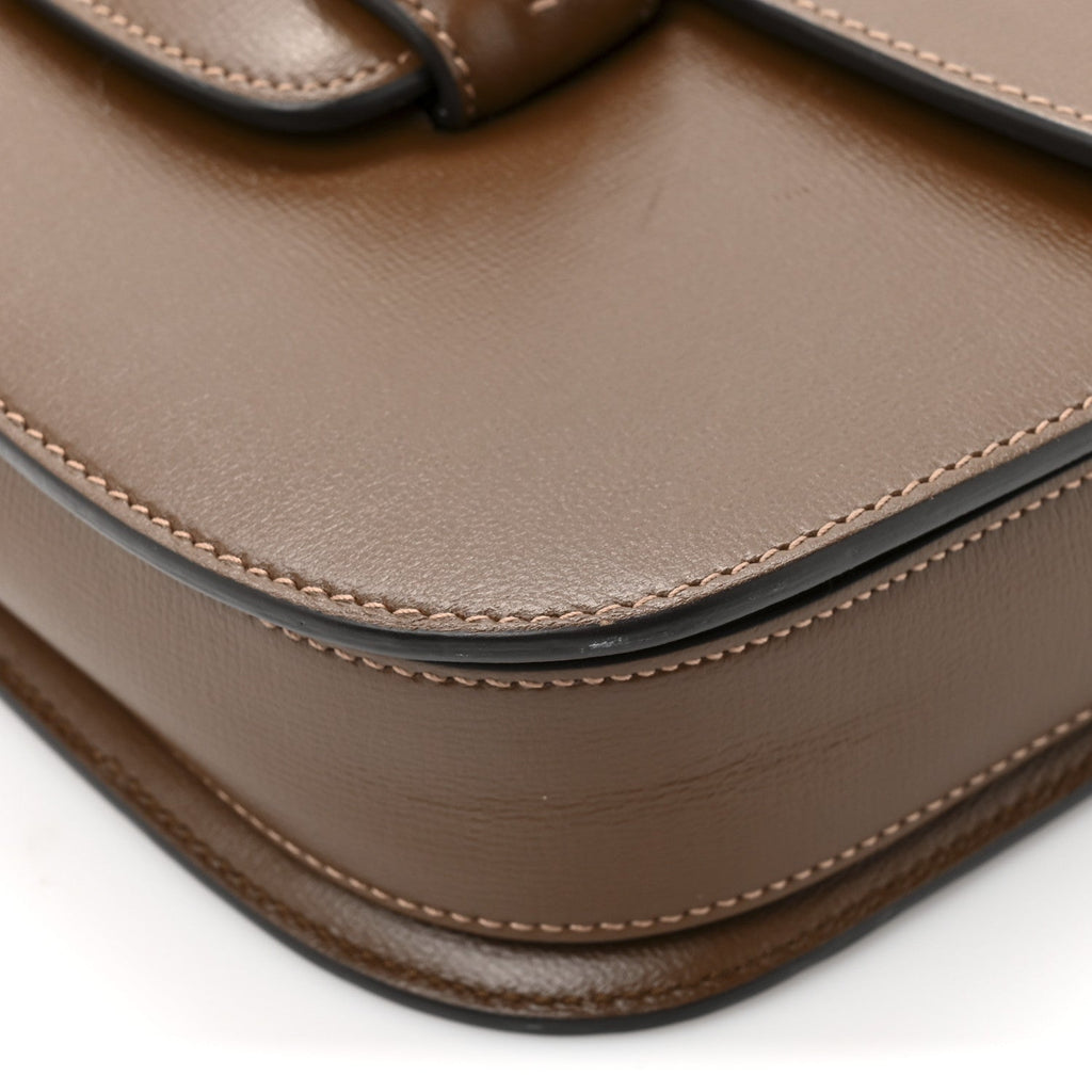 Azalea Calfskin Horsebit 1955 Shoulder Bag Brown Sugar