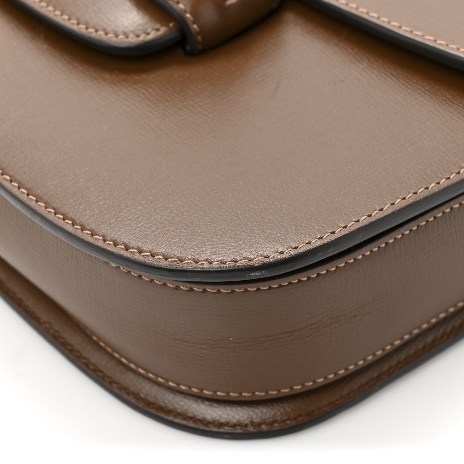 Azalea Calfskin Horsebit 1955 Shoulder Bag Brown Sugar