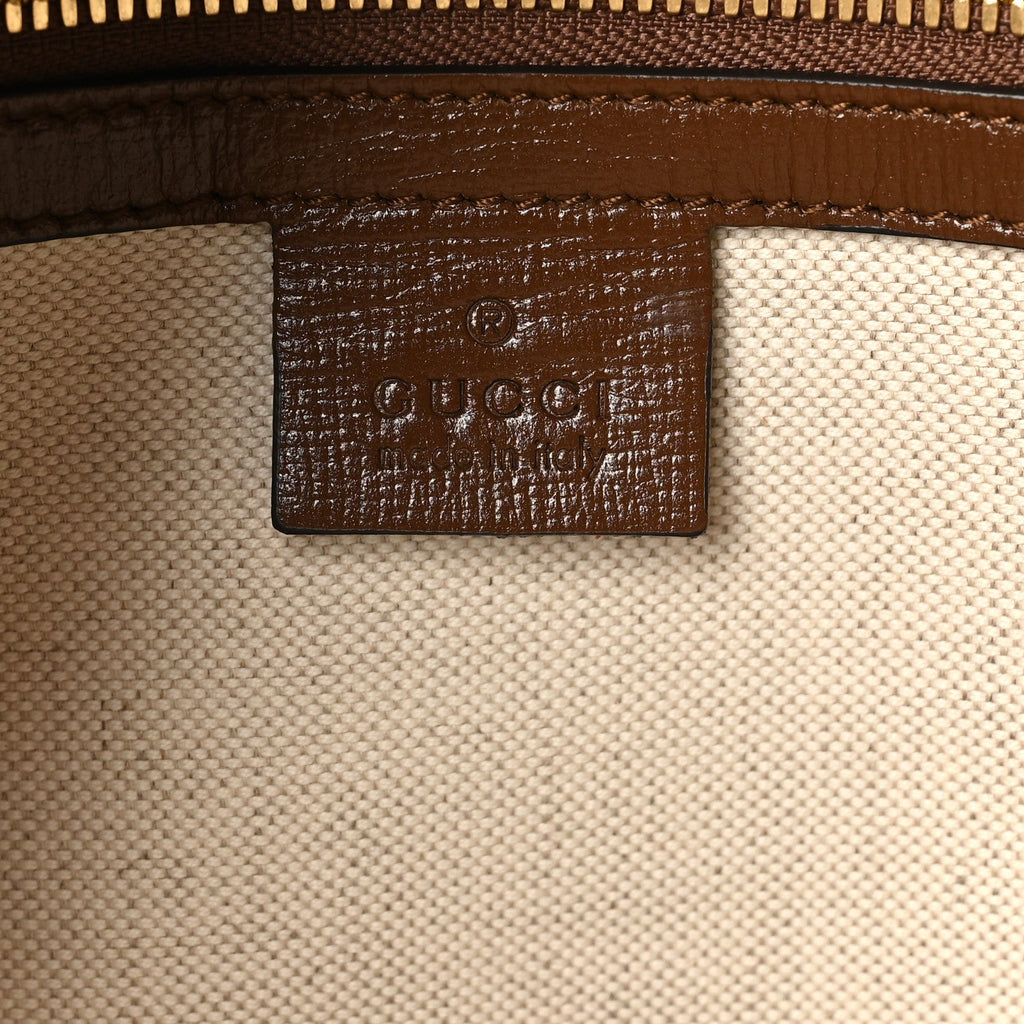 GG Supreme Monogram Fake/Not Large Retro Interlocking G Tote Bag Beige Brown Sugar