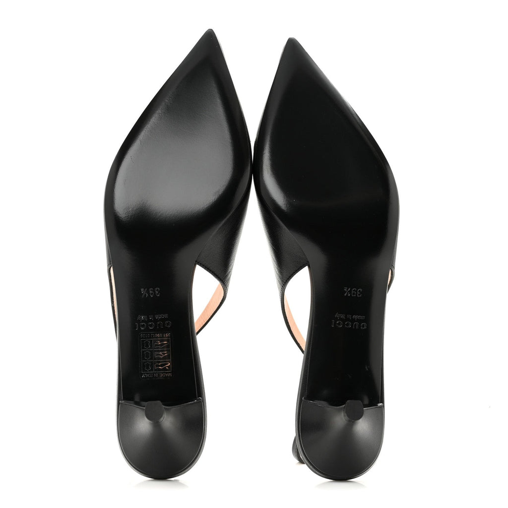 Malaga Kid Horsebit 45mm Slingback Pumps 39.5 Black