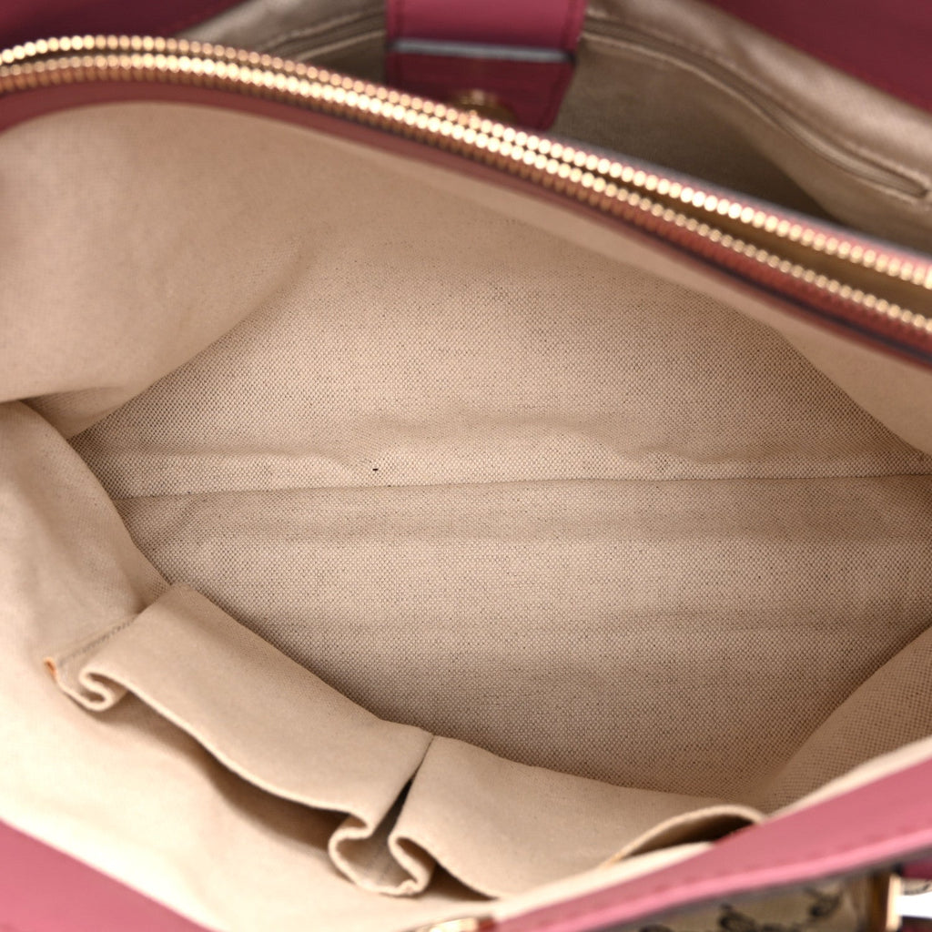 Monogram Medium Sukey Top Handle Tote Peonia Flower