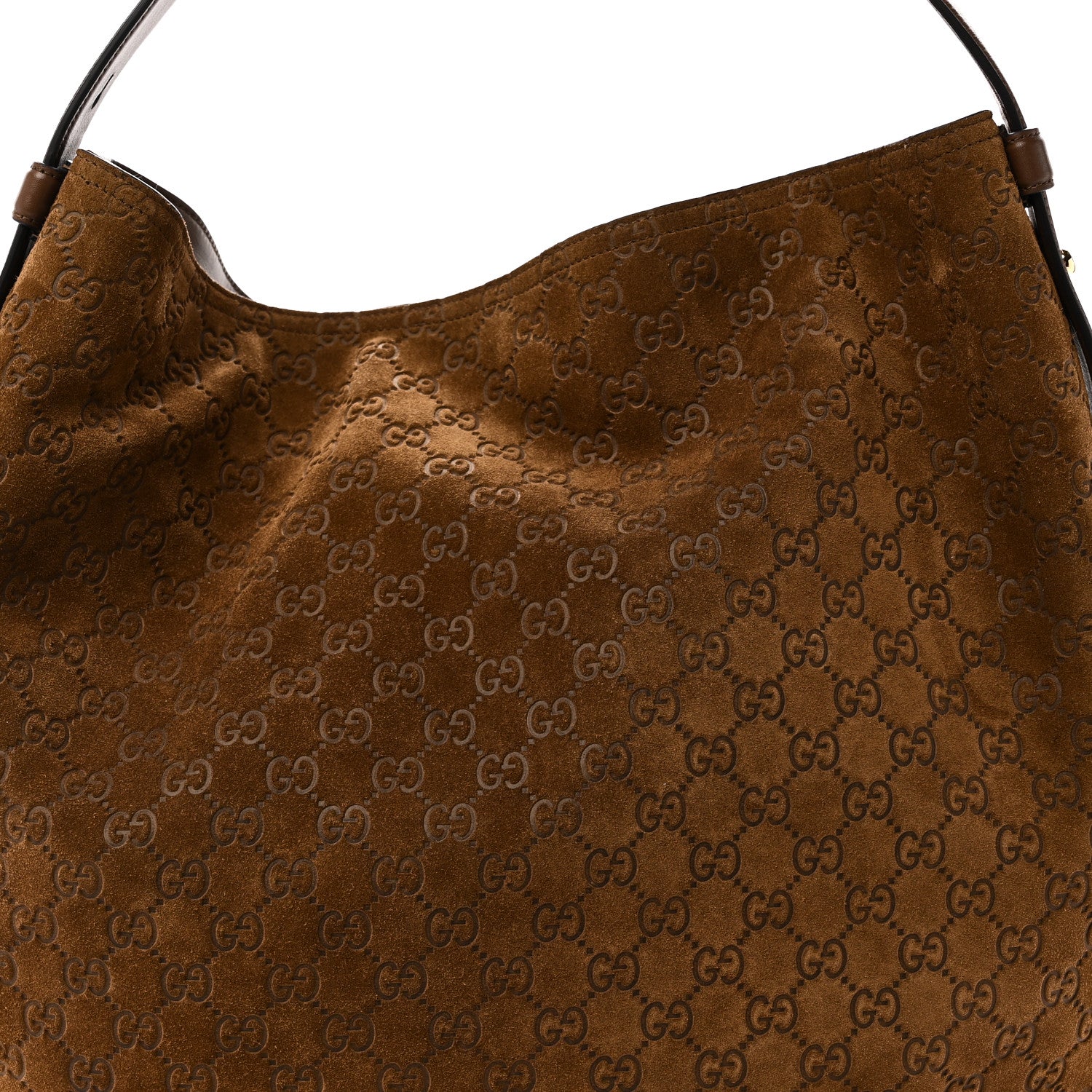 Suede Monogram Large Beatrix Tote Brown