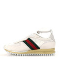 GG Suede Monogram Web Re-Motion Sneakers 37.5 White