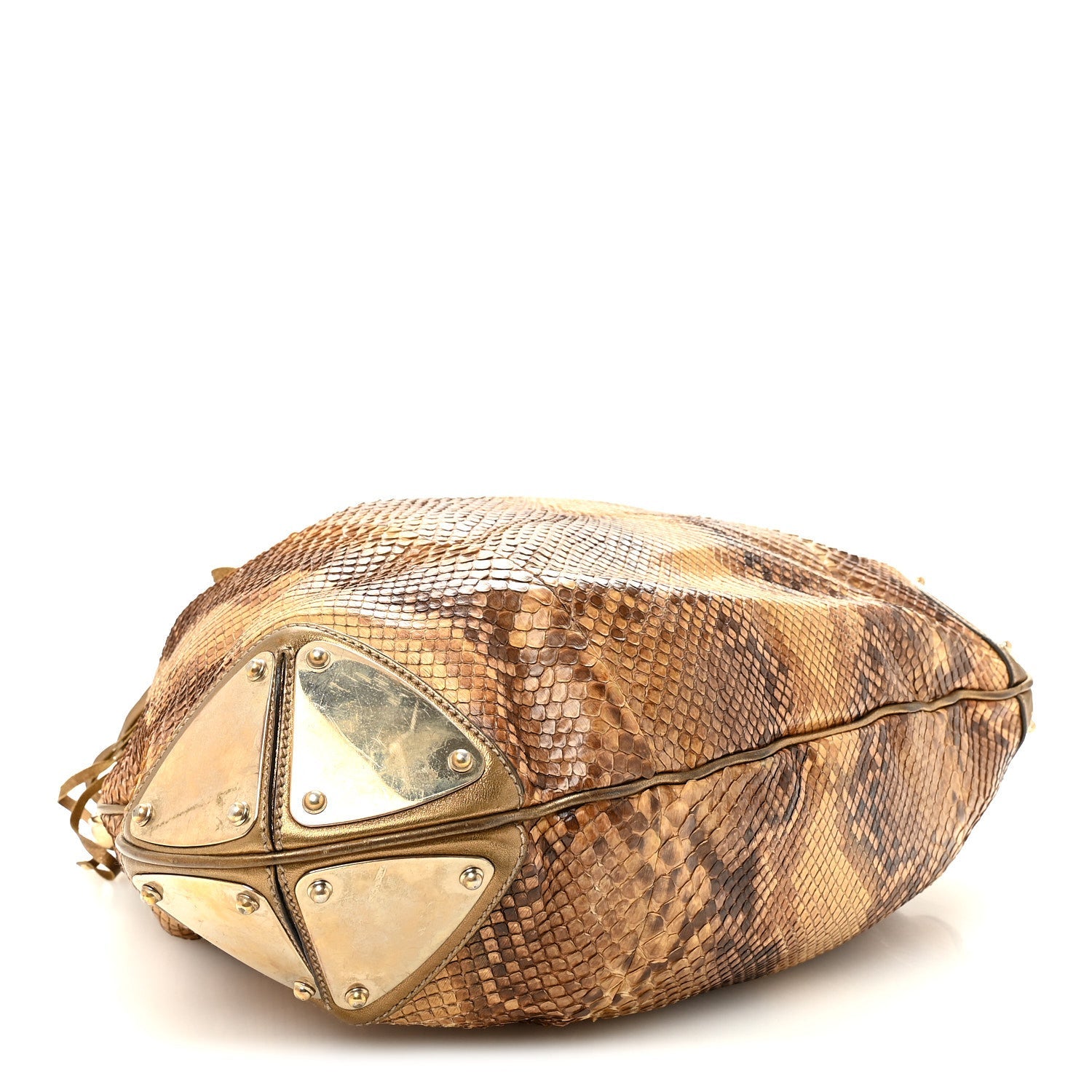 Snakeskin Large Indy Top Handle Hobo Gold