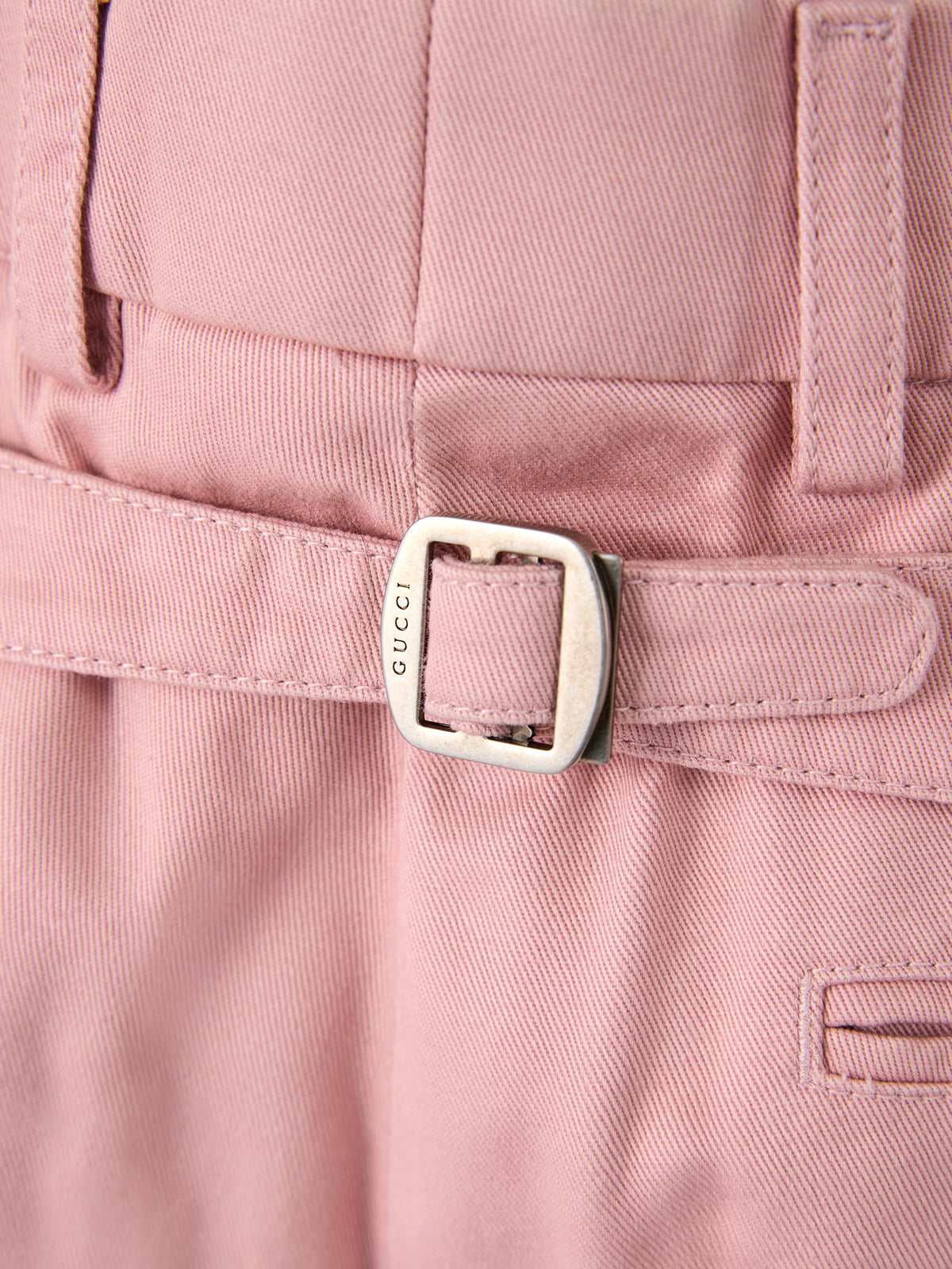 Gucci Cotton Trousers — Pink