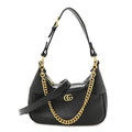 Goatskin Small Aphrodite Shoulder Bag Black