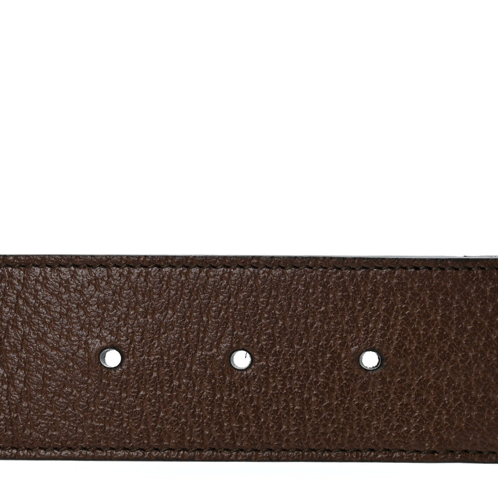 Monogram Jumbo GG Textured Dollar Calfskin Double G 40mm Belt 100 40 Camel Ebony