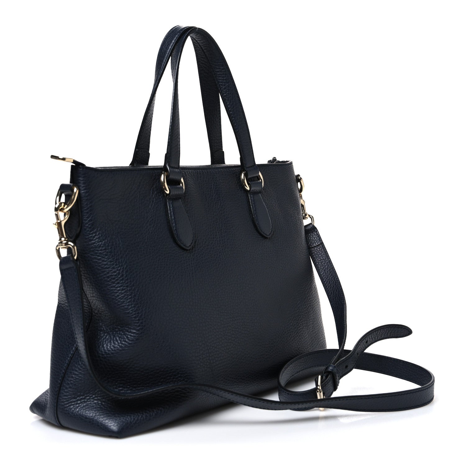 Calfskin Bamboo Tassel Top Handle Tote Blue
