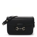 Ciny Lux Calfskin Horsebit 1955 Soft Small Shoulder Bag Black