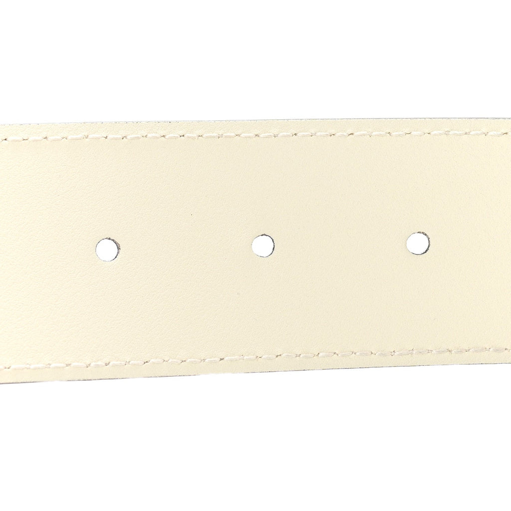 Calfskin Double G 40mm Belt 80 32 Mystic White