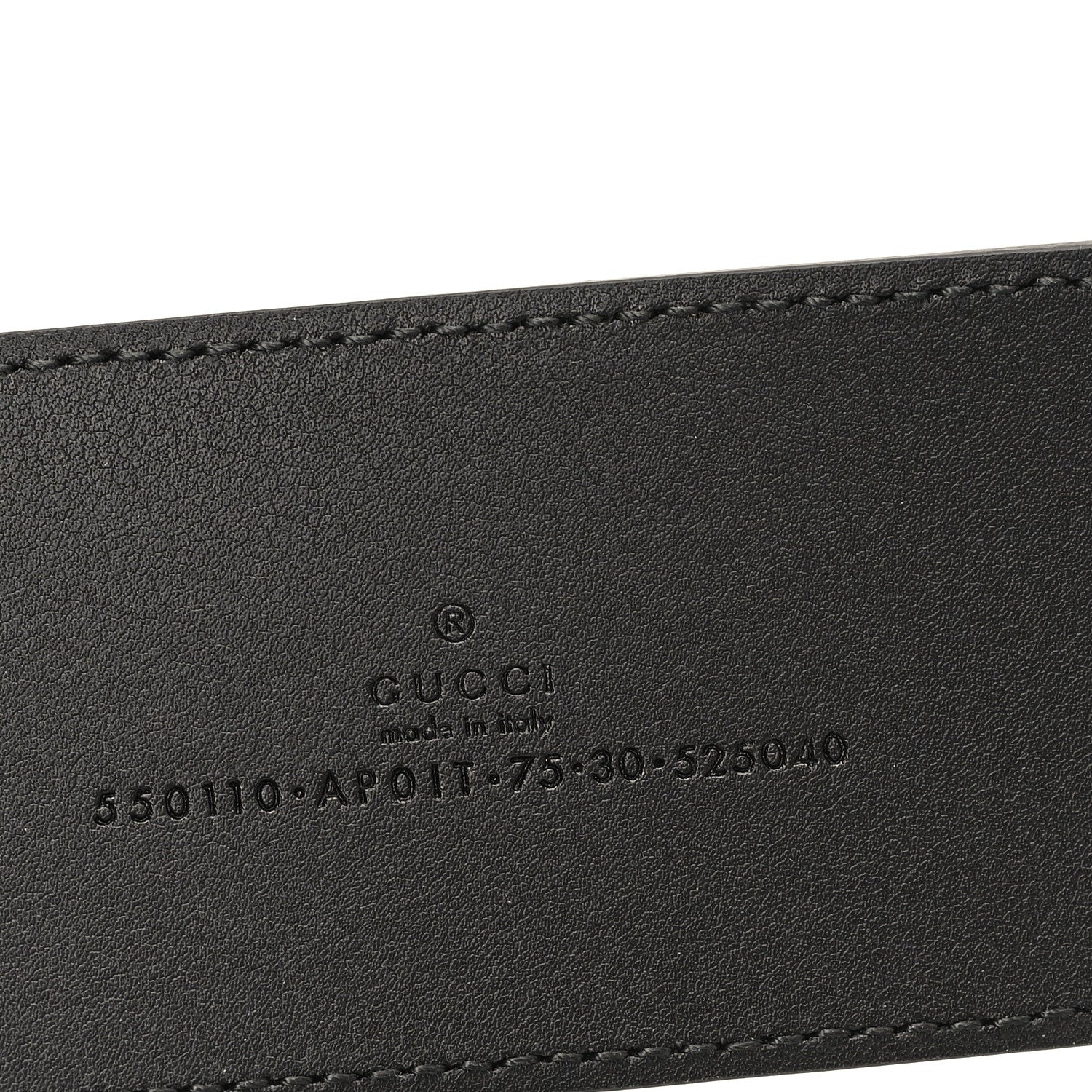 Calfskin Crystal Double G 55mm Belt 75 30 Black