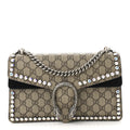 GG Supreme Monogram Crystal Small Dionysus Shoulder Bag Black