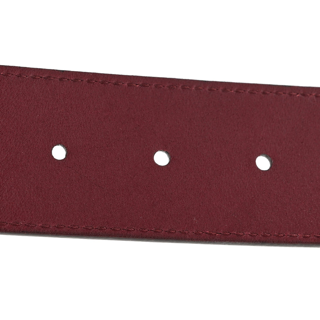 Moon Calfskin Nickel Double G 40mm Belt 75 30 Strong Red