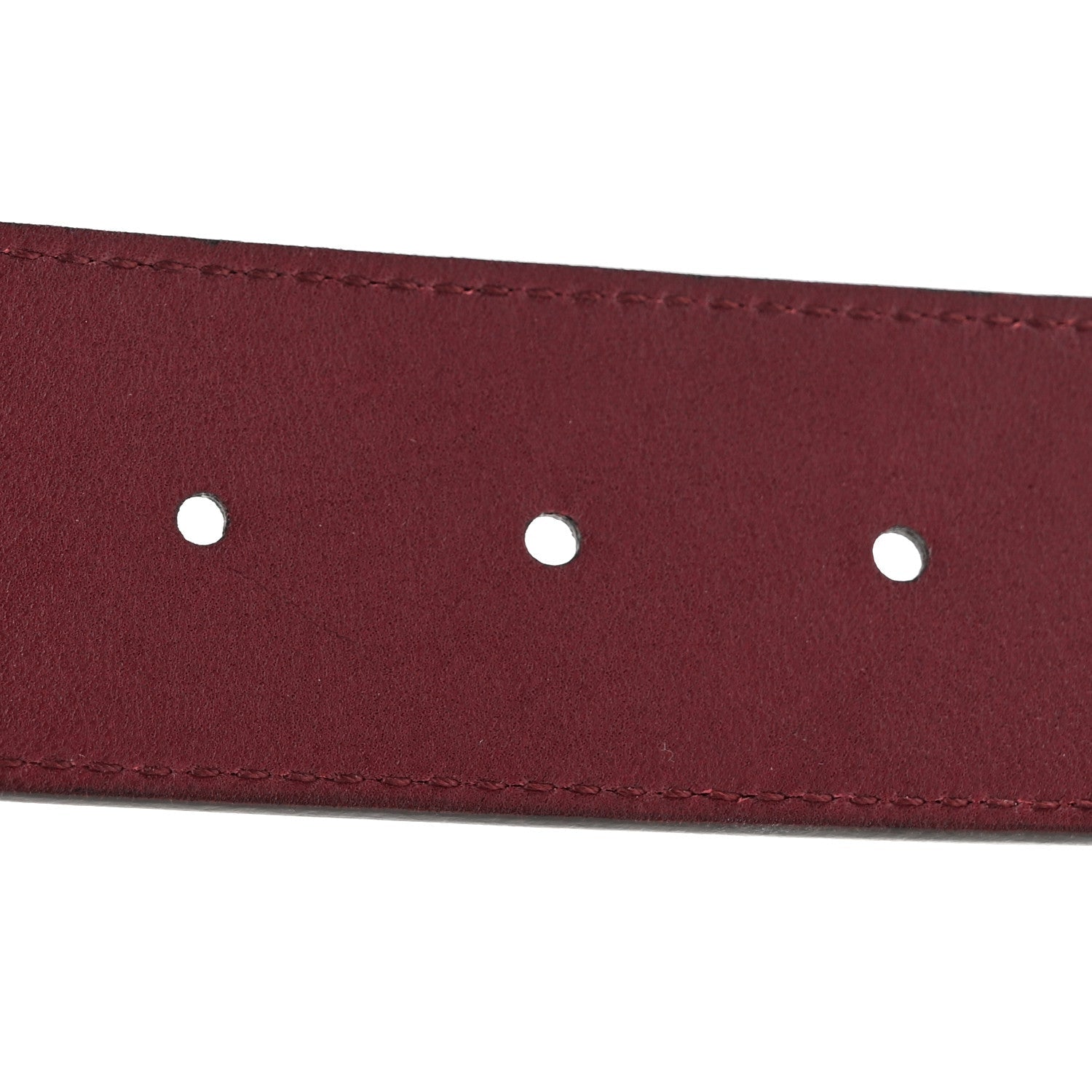 Moon Calfskin Nickel Double G 40mm Belt 75 30 Strong Red