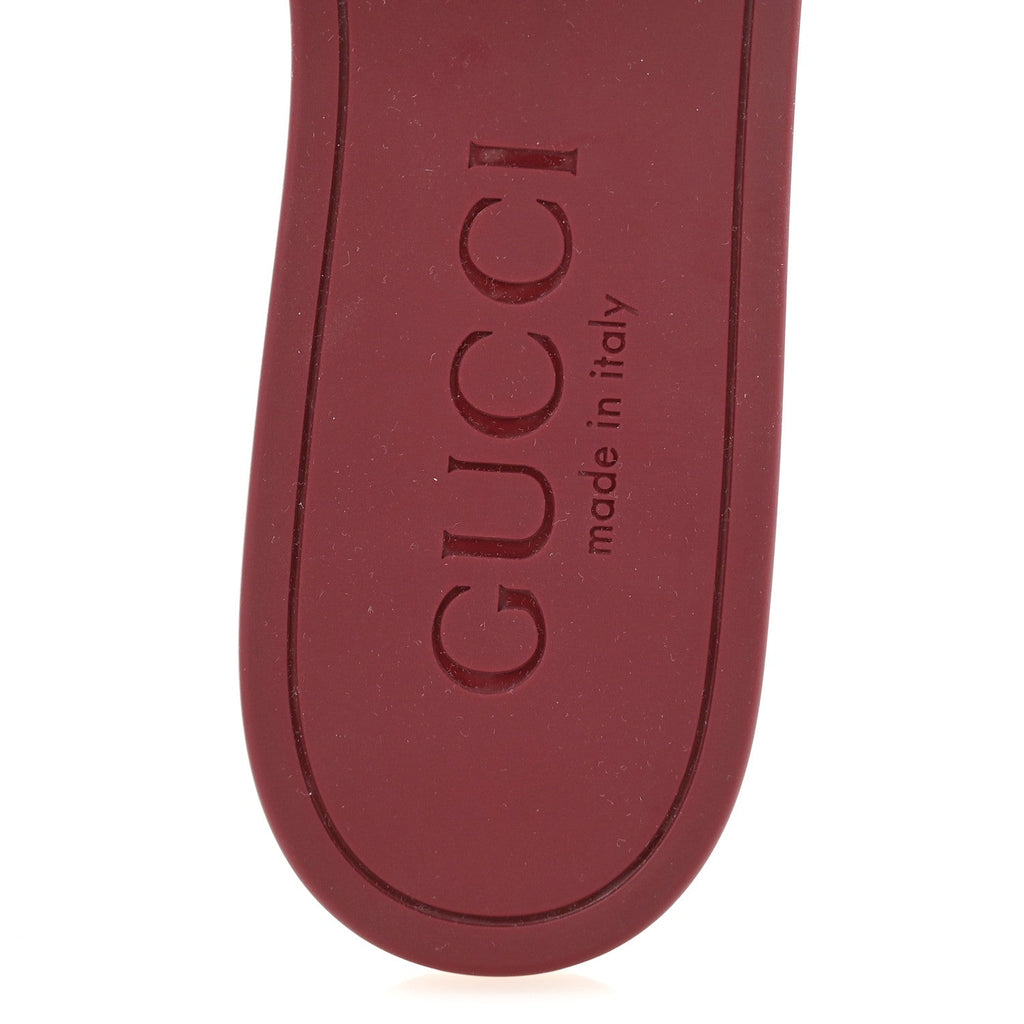 Rubber Womens Interlocking G Slide Sandals  39 Rosso Ancora