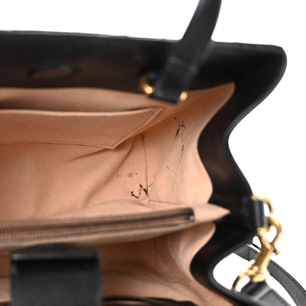 Calfskin Matelasse Small GG Marmont Tote Black