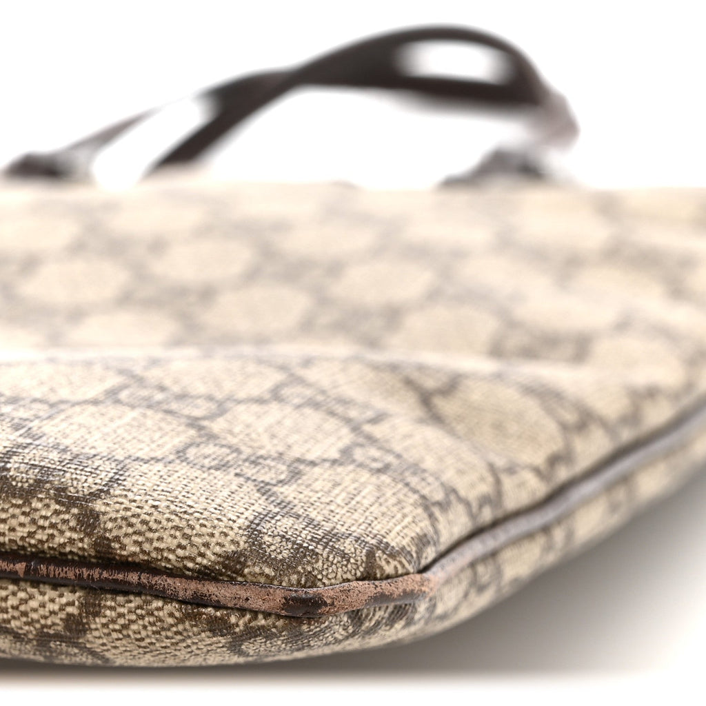 GG Plus Monogram Flat Vertical Tote Dark Brown