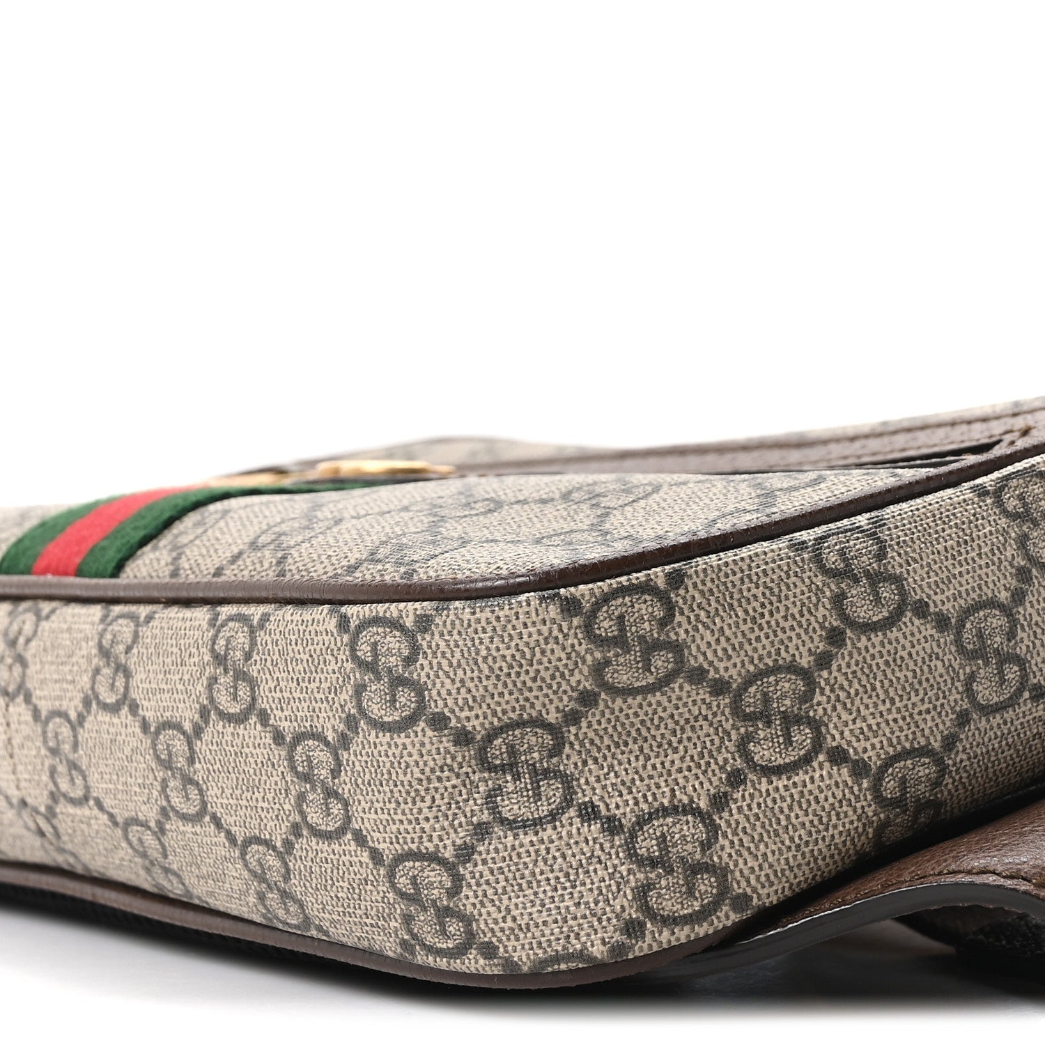 Soft GG Supreme Monogram Medium Ophidia Belt Bag Dark Brown