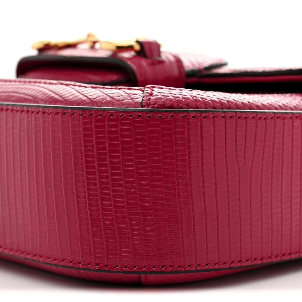 Canvas Calfskin Crystal GG Monogram Snakeskin Mini Horsebit 1955 Shoulder Bag Pink