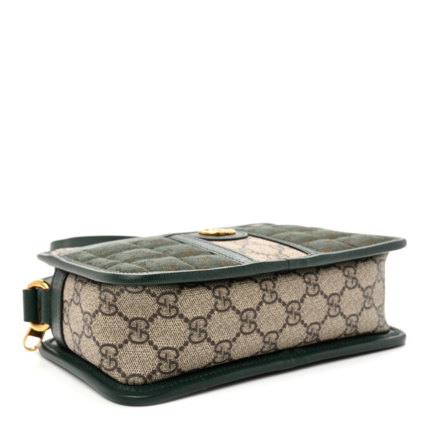 Monogram GG Mignon Textured Dollar Calfskin GG Supreme Monogram Quilted Mini GG Shoulder Bag Green Beige Ebony