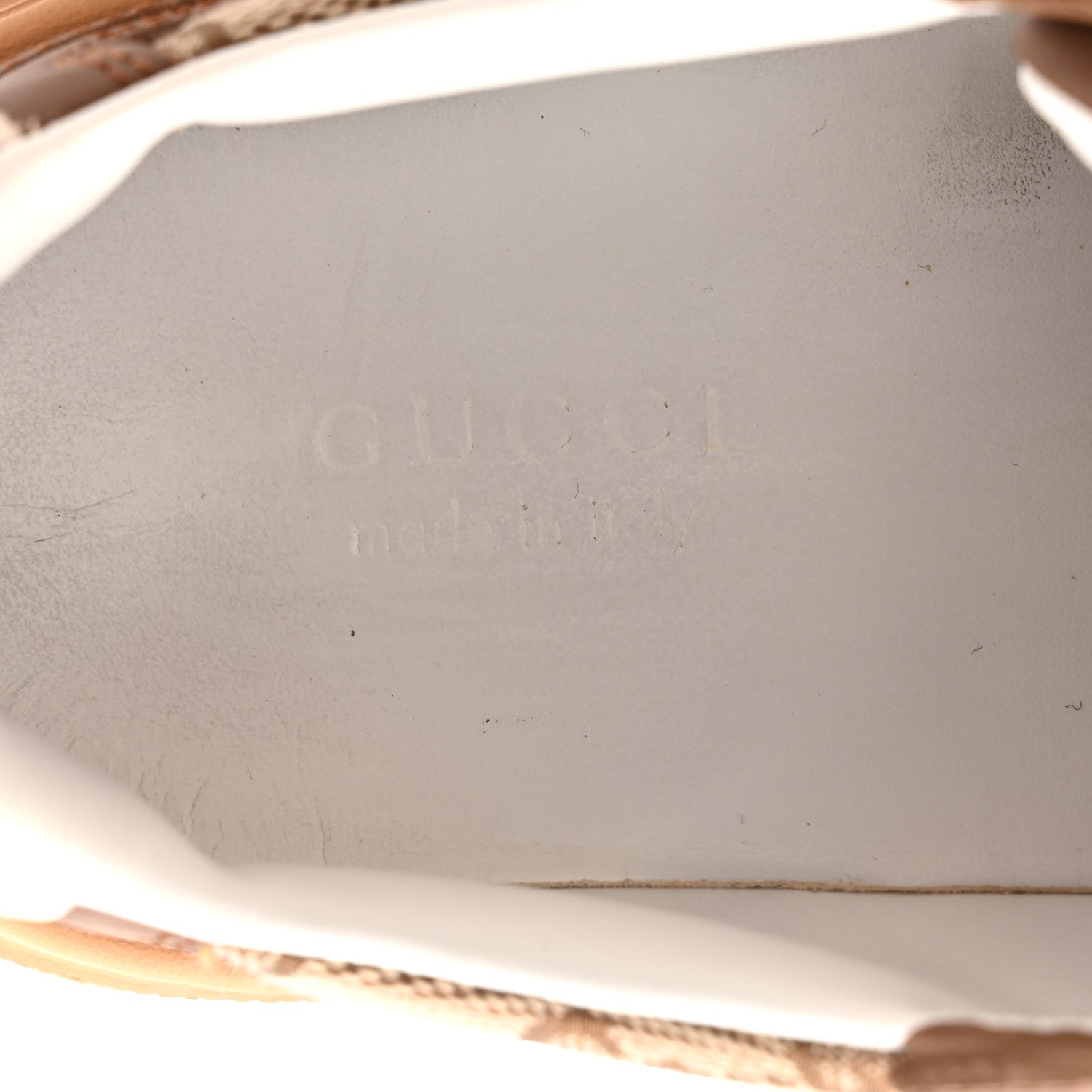 Calfskin GG Monogram Womens Platform 55mm Sneakers 35.5 Hezelnut Beige Ebony Mystic White