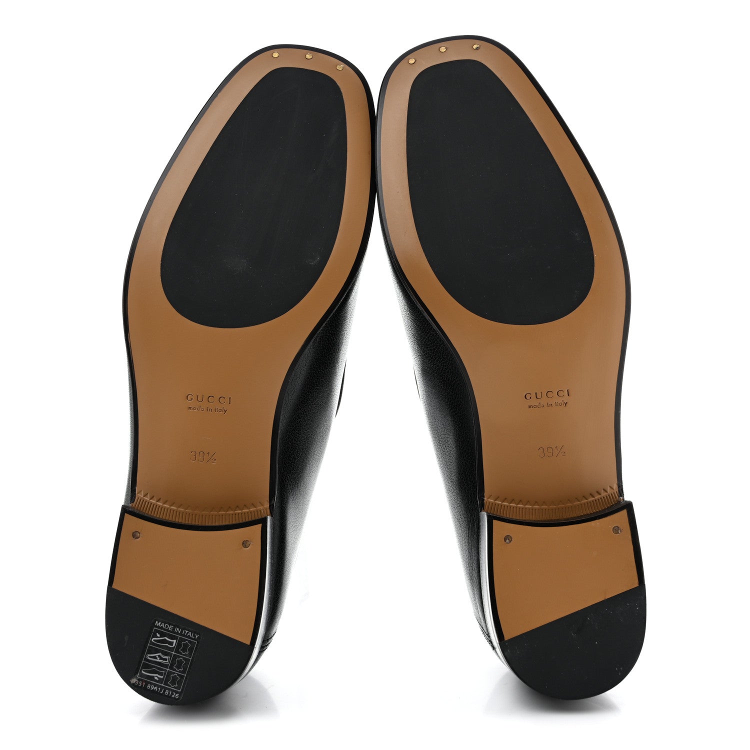 Goatskin Womens Horsebit Mid-Heel Loafers 39.5 Black