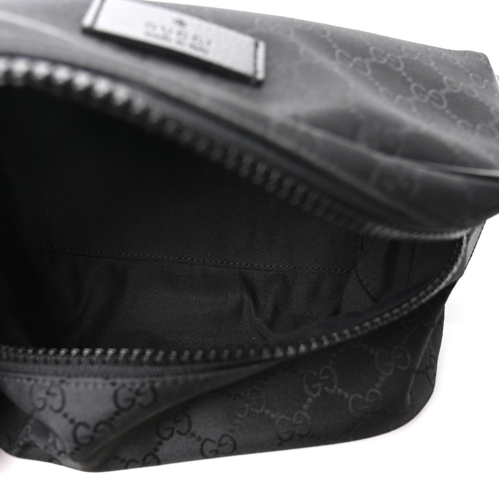 Nylon Monogram Fanny Pack Belt Bag Black