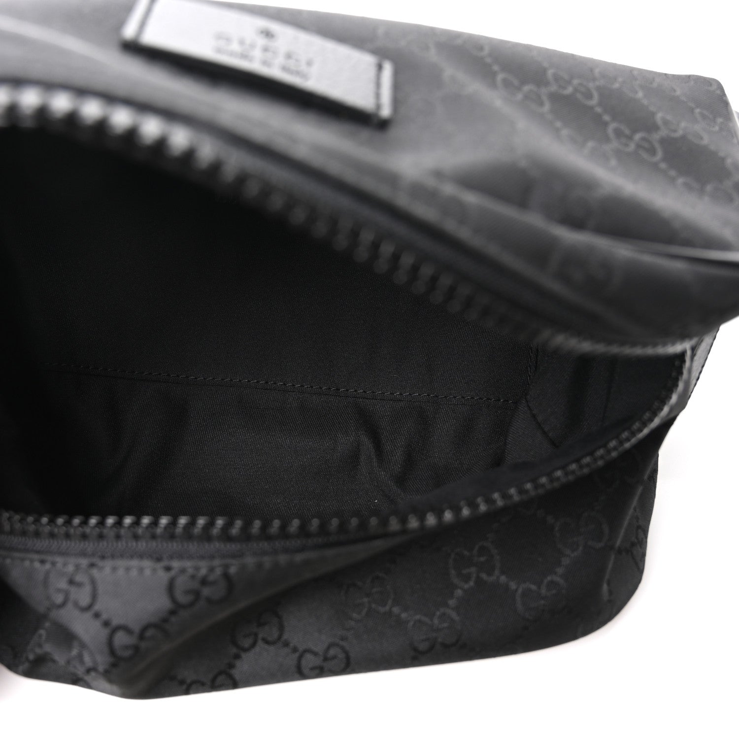 Nylon Monogram Fanny Pack Belt Bag Black