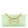 Boarded Plutone Calfskin Horsebit 1955 Wallet On Chain Green