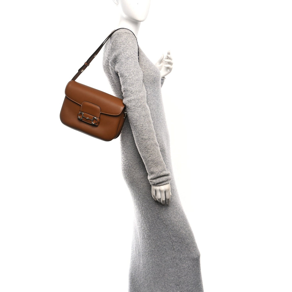Arabella Calfskin Horsebit 1955 Soft Small Shoulder Bag Sundial