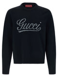 Gucci Logo Intarsia Sweater — Black