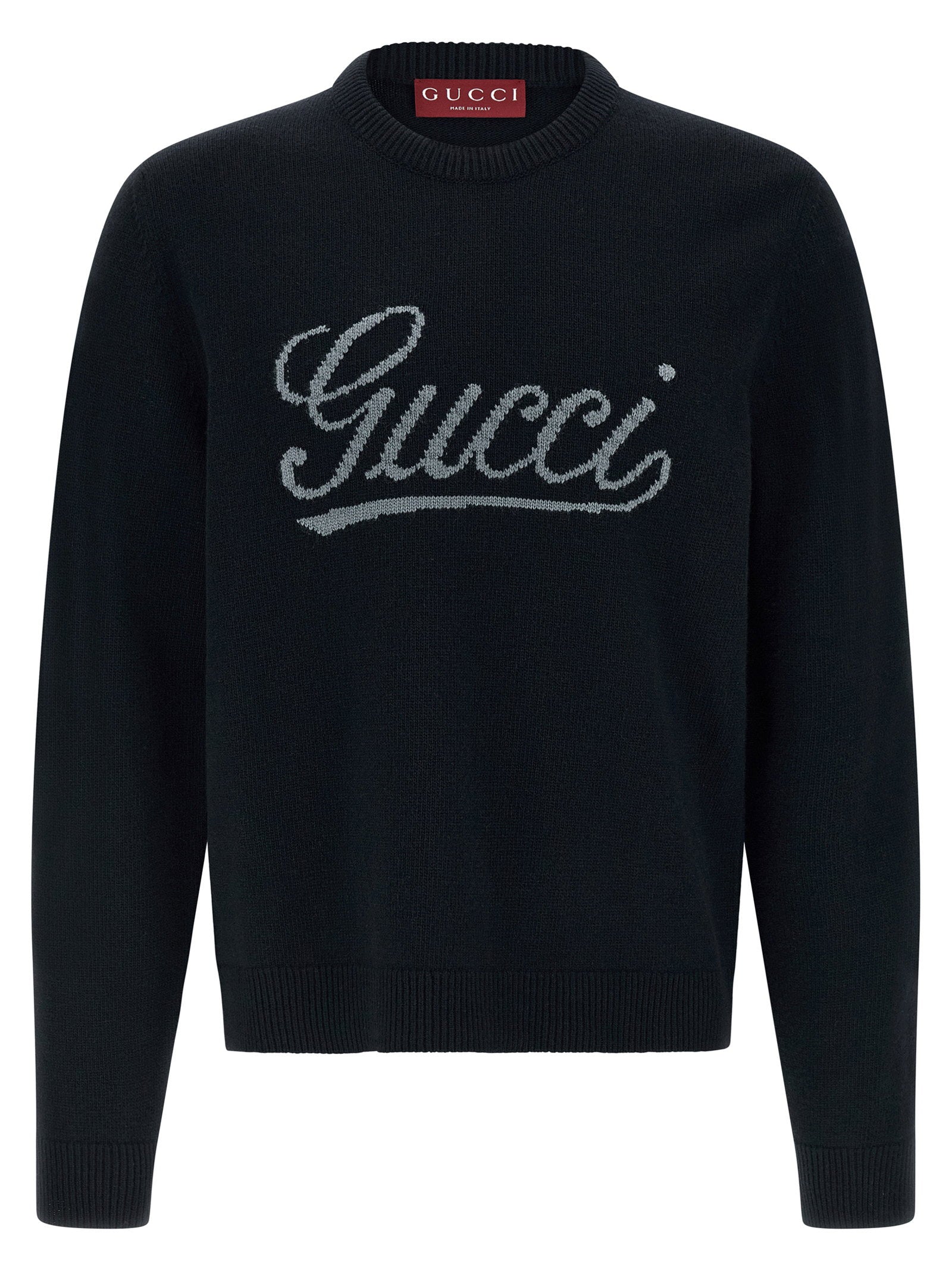 Gucci Logo Intarsia Sweater — Black