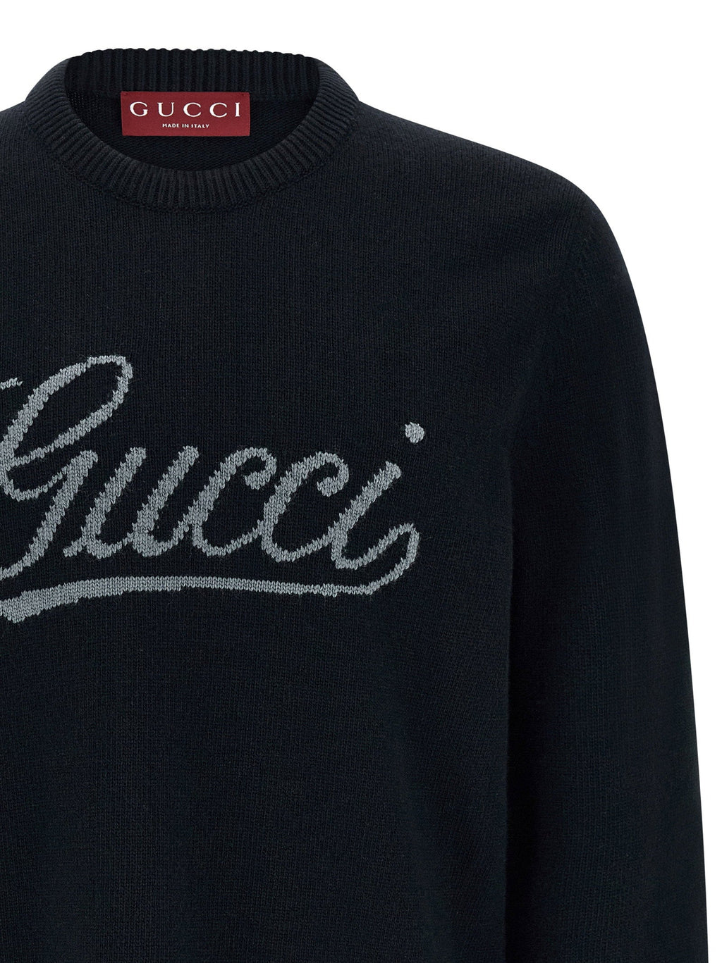 Gucci Logo Intarsia Sweater — Black