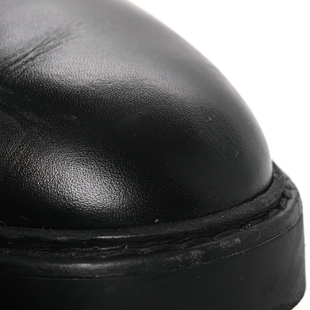 Guccissima Real Betis Glamour Calfskin Michelangelo Slim Horsebit Riding Boots 39.5 Black