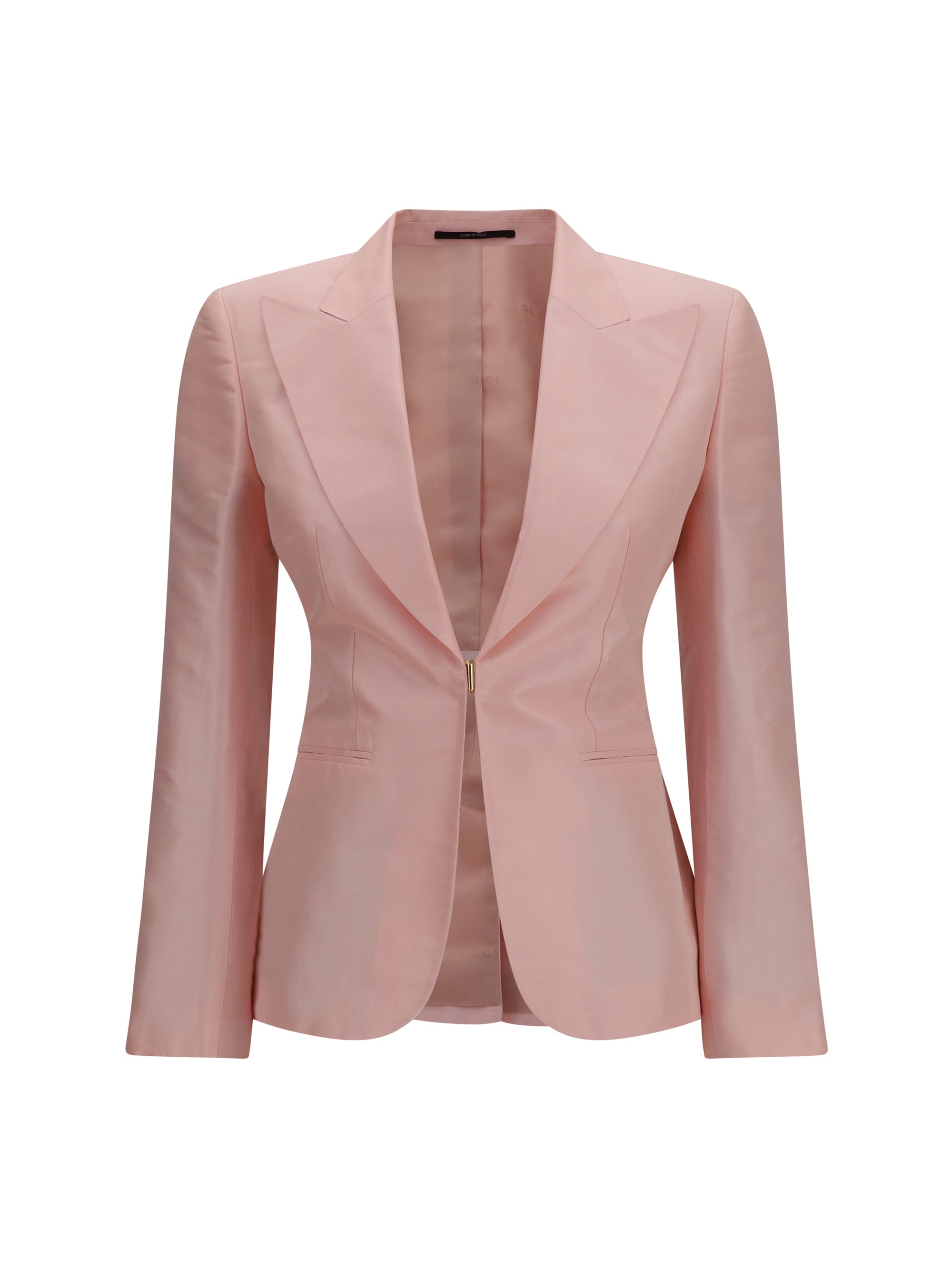 Gucci Silk Faille Blazer — Pink