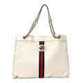 Calfskin Large Rajah Chain Tote White