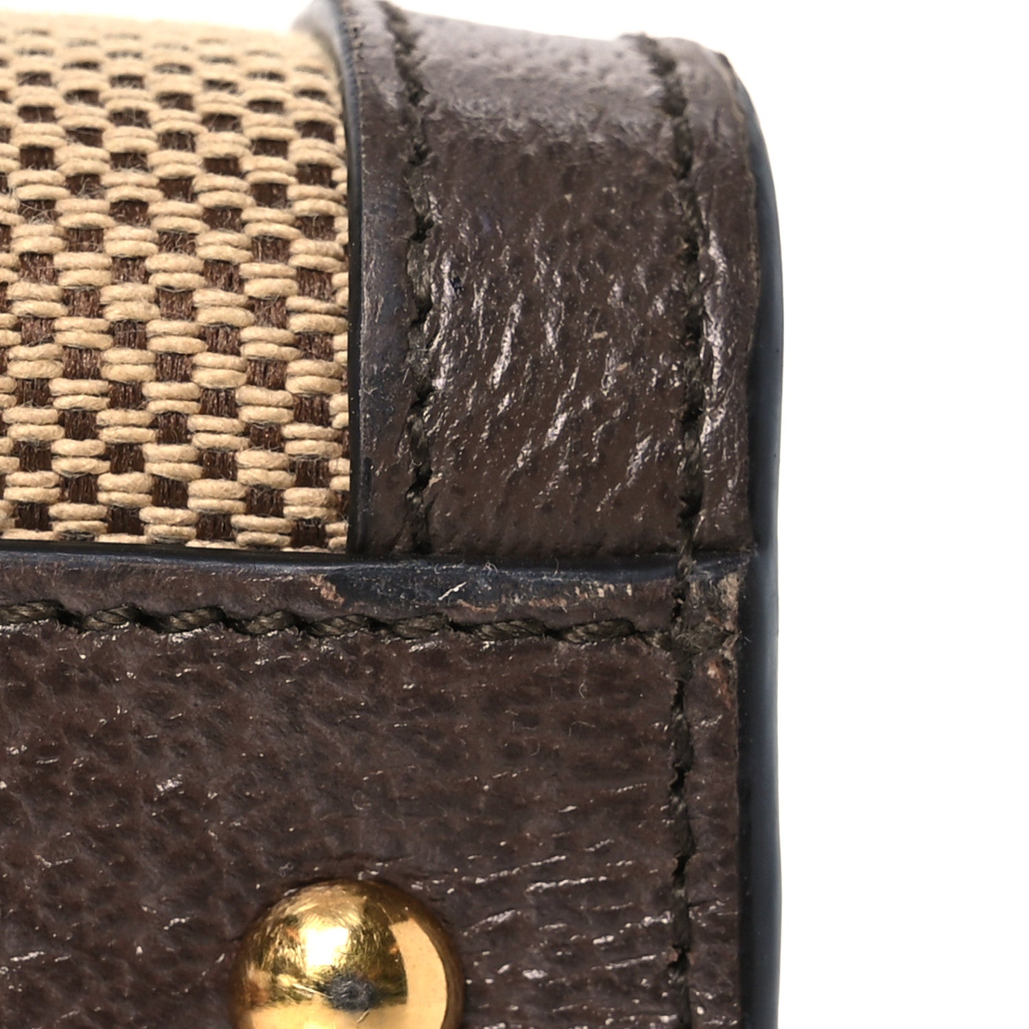 Monogram Jumbo GG Textured Dollar Calfskin Small Diana Tote Bag Camel Ebony New Acero