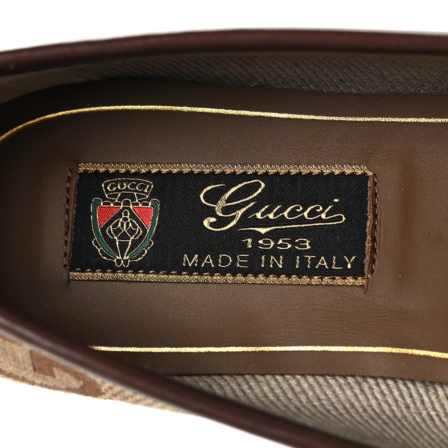 Monogram Jumbo GG Malaga Kid Horsebit Womens Jordaan Loafers 36.5 Camel Ebony New Acero Beige