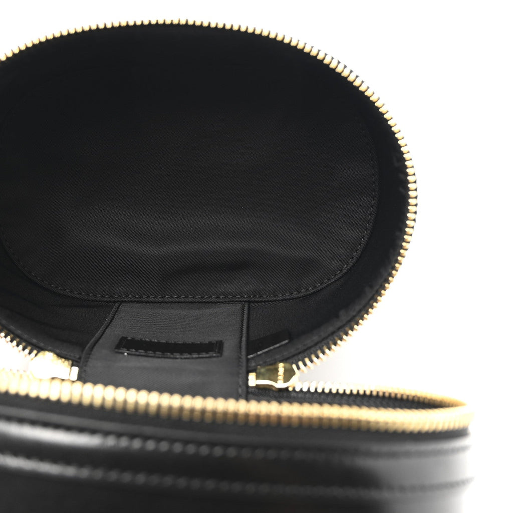 Calfskin Mini Bamboo Top Handle Shoulder Bag Black