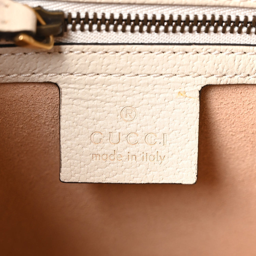 GG Supreme Monogram Small Queen Margaret Top Handle Bag White