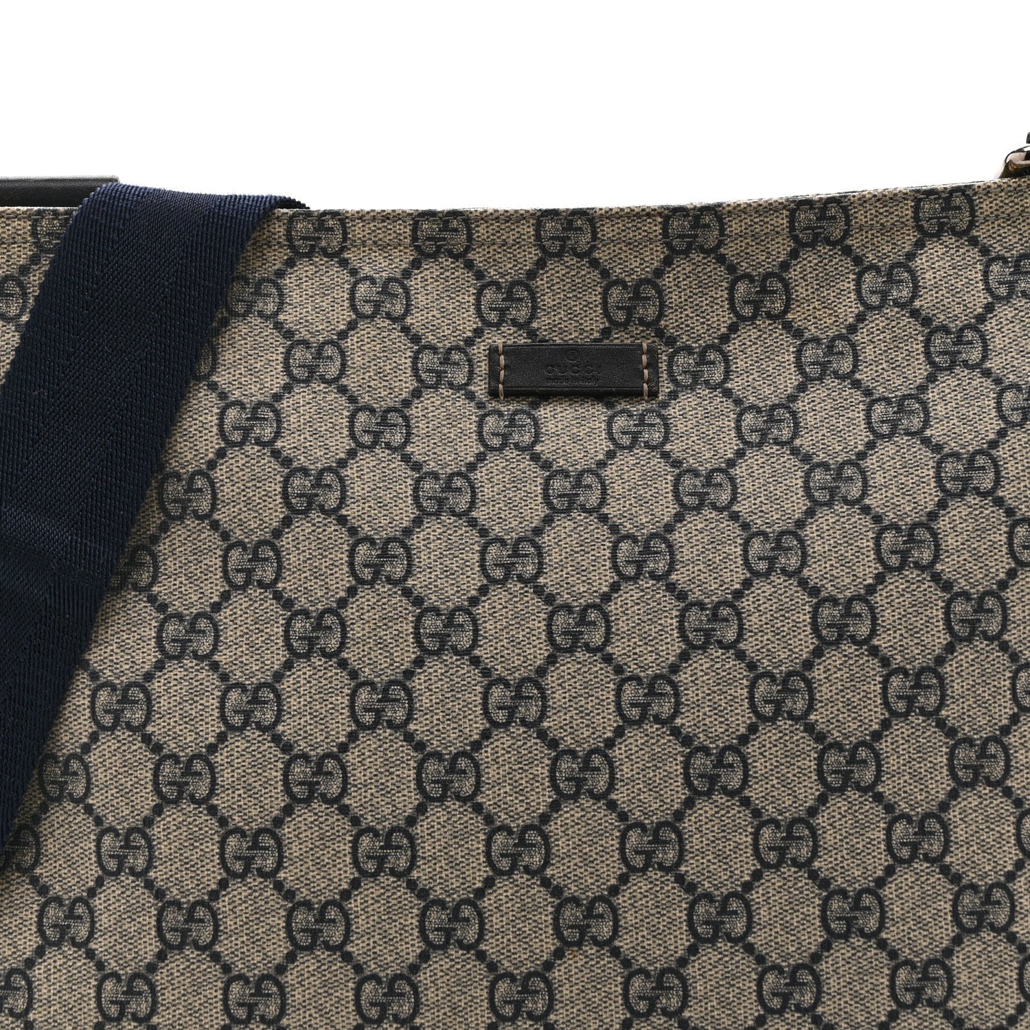 GG Plus Monogram Large Flat Messenger Bag Beige Blue