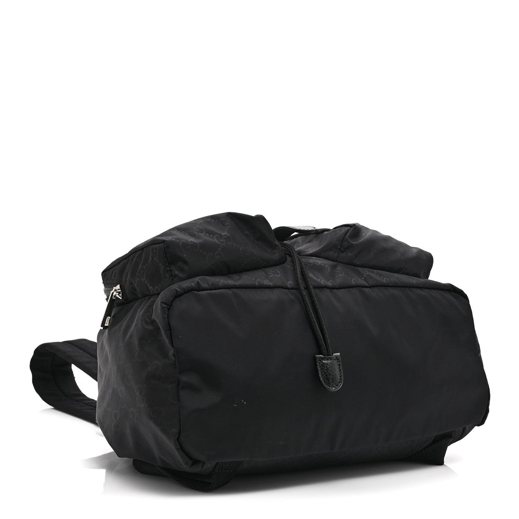 Nylon Monogram Medium Light Single Buckle Backpack Black