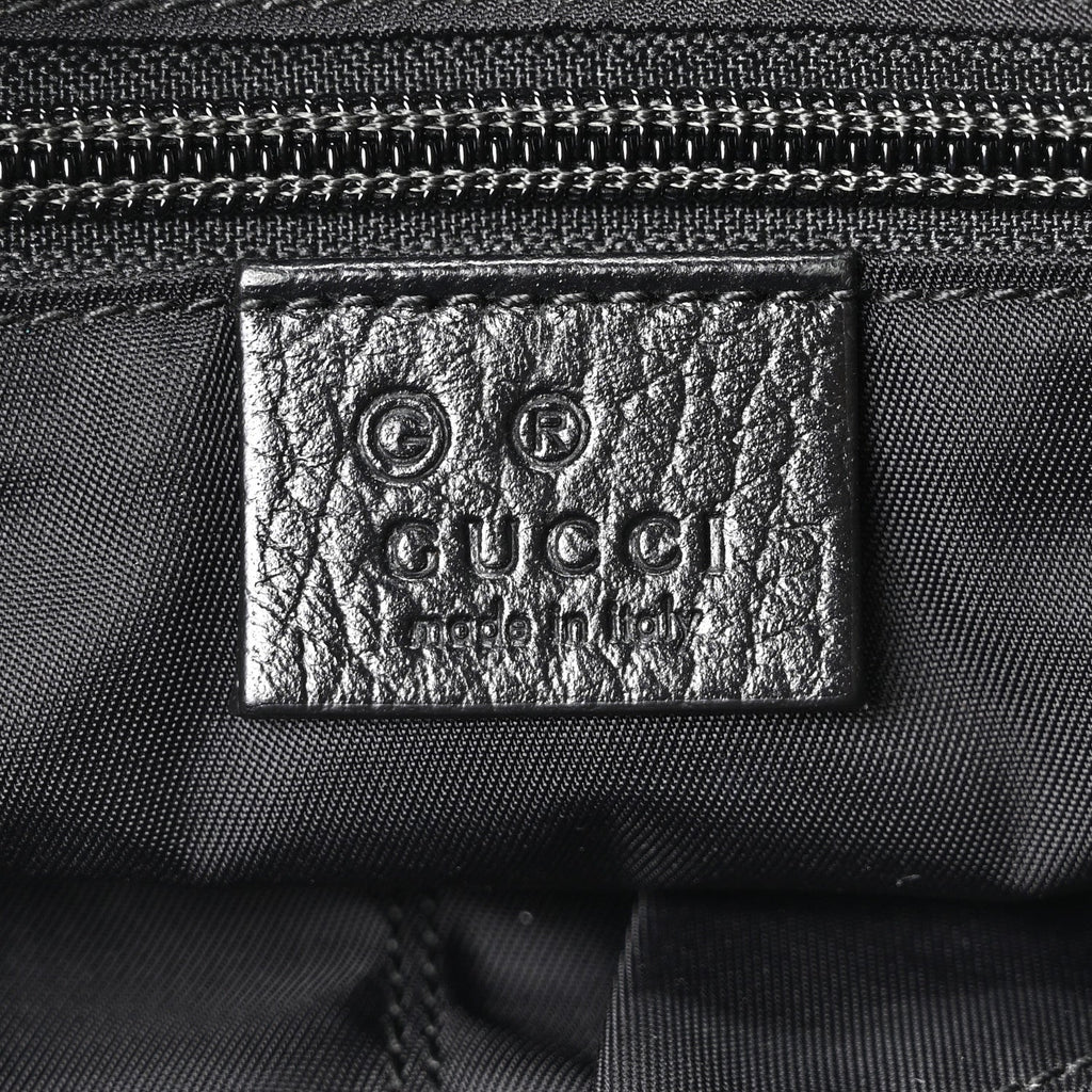 Nylon Monogram Double Buckle Flap Messenger Bag Black